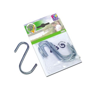 4er Set verzinkte S-Haken für Camping & Zubehör, vielseitig einsetzbar.