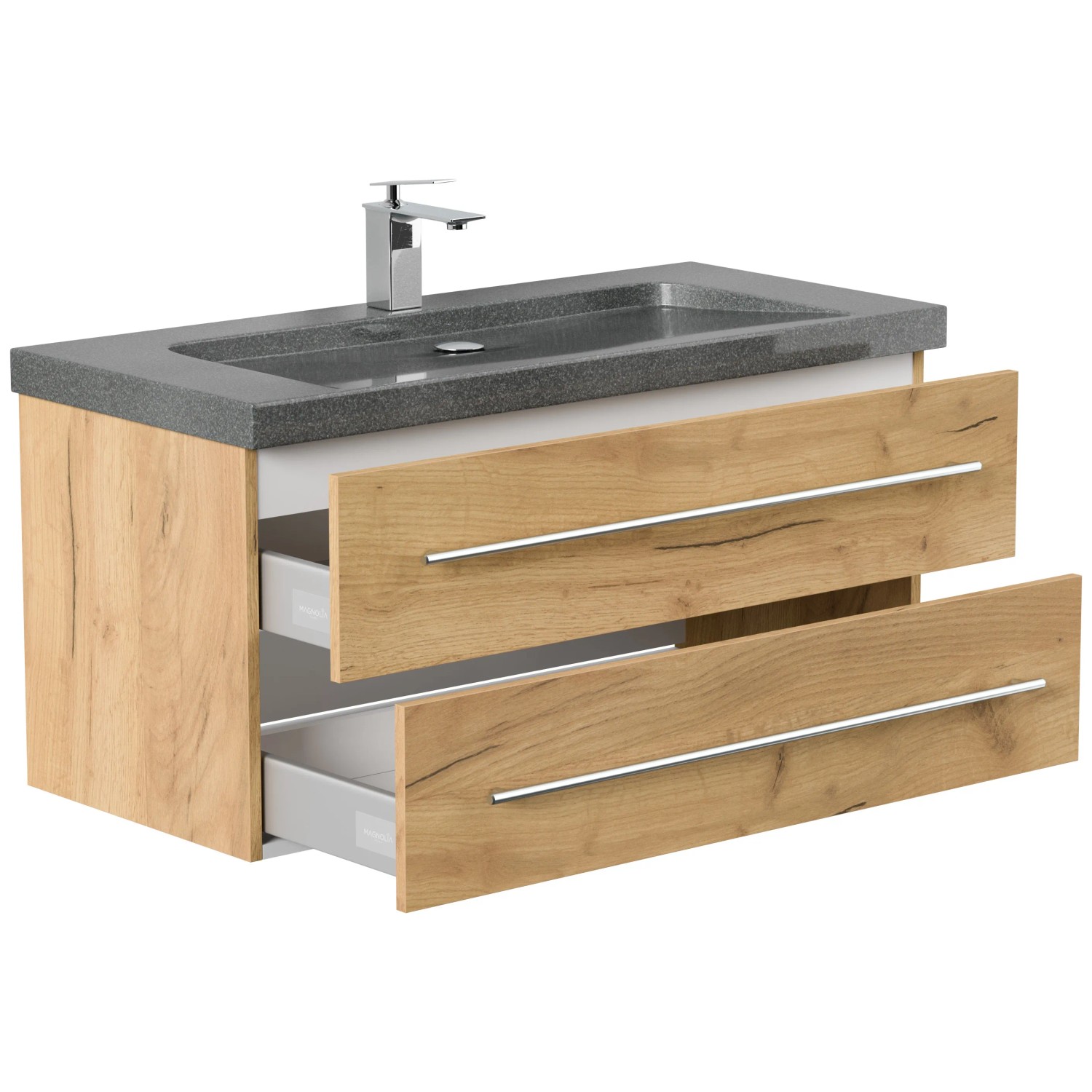 Posseik Badmöbel Portus 600 SlimLine Eiche Gold Ka Produktbild-Vorschau 11