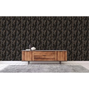 Tadessi Tapete Floral M1-No.1374 Vliestapete in Schwarz