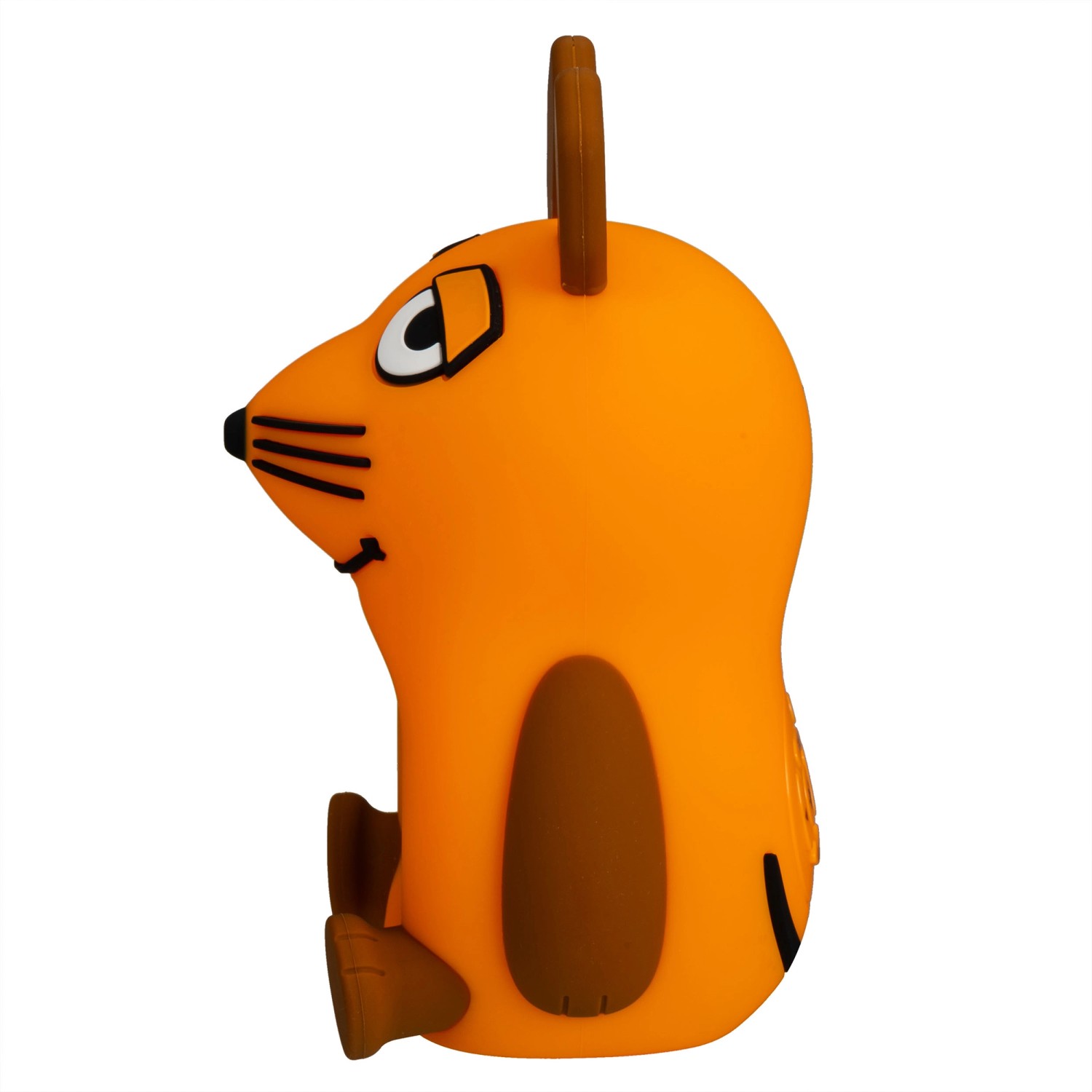 DieMaus Lichtwecker für Kinder im Maus-Design, orange. Kinderwecker mit Nachtlichtfunktion.