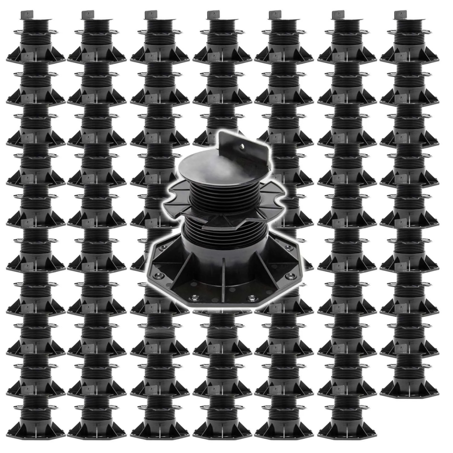 Xpotool Set 70X Stelzlager Terrassen 2700Kg 60-138Mm Stellfüße Höhenverstellbar