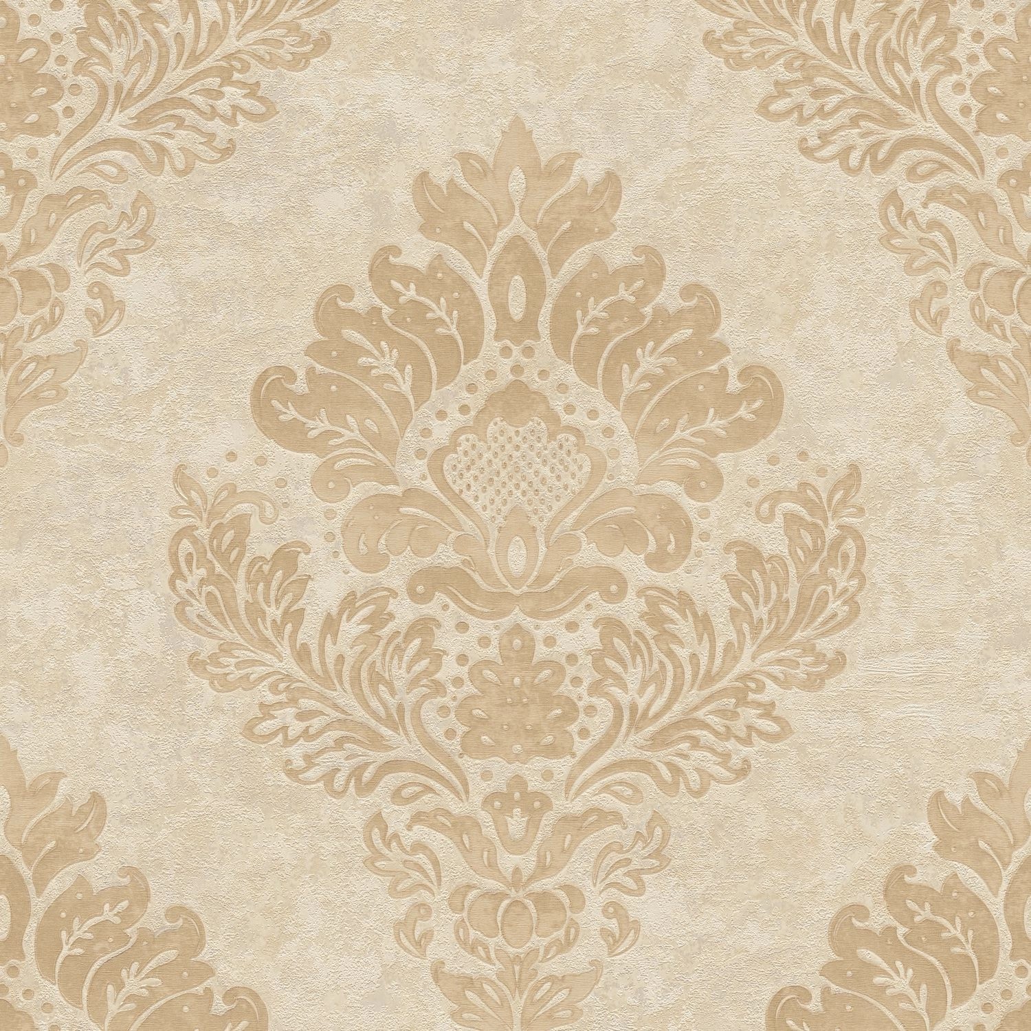 PROFHOME 379013-GU Barock Tapete Ornament Matt Gold Beige 0,53 m x 10,05 m günstig online kaufen