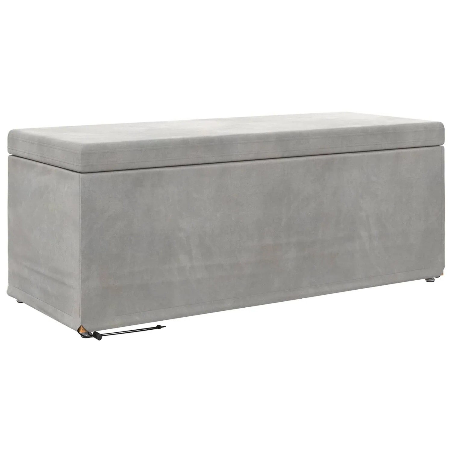 vidaXL Hocker Hellgrau 101 x 41 x 40 cm Samt und Engineering Holz 876795