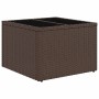 Brauner vidaXL Gartenmöbel Tisch aus Poly Rattan, Teil eines 8-tlg. Sofa-Sets.