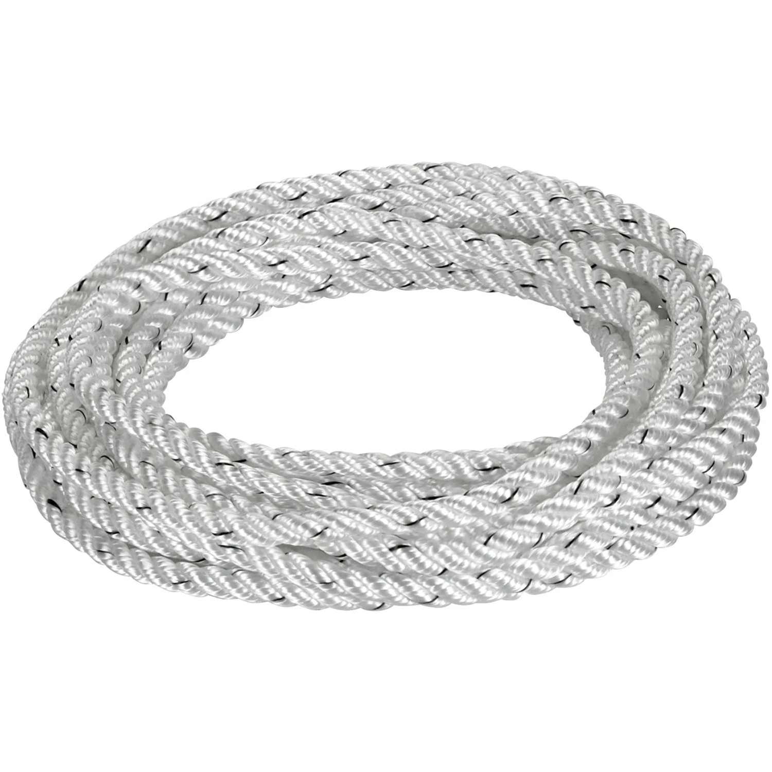 Weißes Ablassseil (22m) für Einhell Tiefbrunnenpumpe GC-DW 1300 N, aufgerollt.