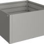 Biohort Hochbeet, 1,5x1,5m, Quarzgrau-Metallic. Quadratisches Metall-Hochbeet für Garten und Pflanzen.