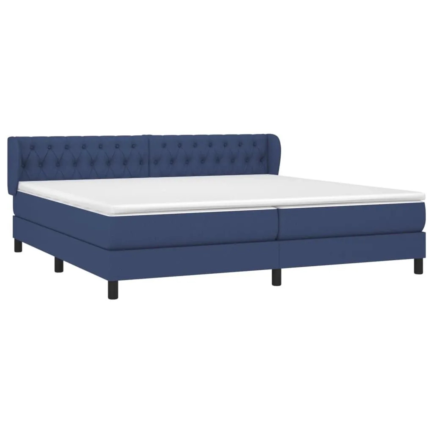 vidaXL Boxspringbett mit Matratze Blau 200x200 cm Stoff 3126515 günstig online kaufen