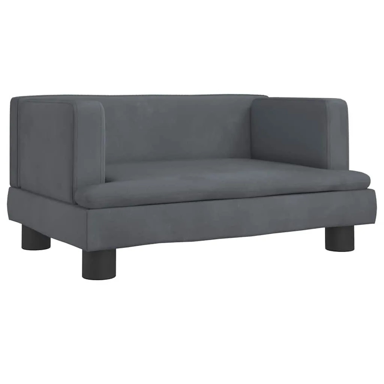 vidaXL Kindersofa Dunkelgrau 60x40x30 cm Samt 3196319