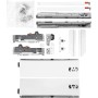 vasalat Set Blum Tandem Schubladenschienen, Höhe 115 mm, mit Reling, 65 kg, Nennlänge 650 mm, weiß, für 600 mm Korpusbreite