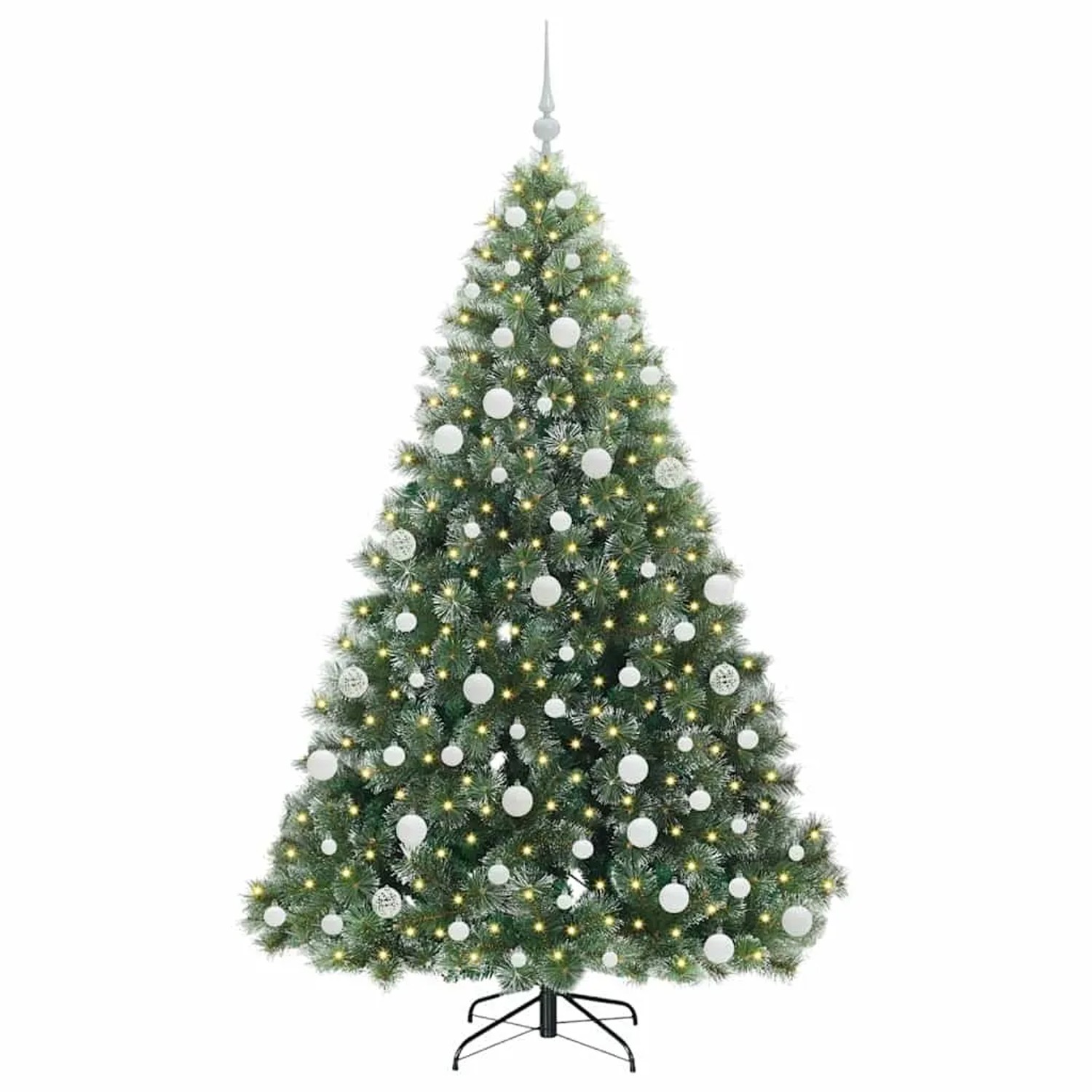 vidaXL Künstlicher Weihnachtsbaum mit 300 LEDs Grün 180 cm PE und PVC 3397851