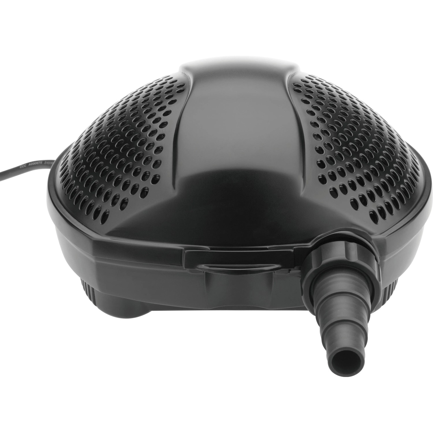 Schwarze Filter- und Bachlaufpumpe PondoMax Eco 5000 für Gartenteiche.