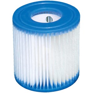 Intex Filterkartusche Typ H für Pool Filteranlagen, weiße Filter mit blauem Rand.