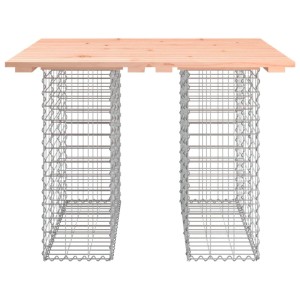 DELUKE Gartenbank Gabionen TELLE Aus Stahl 100x102x72cm Massivholz Douglasie 25cm Gabionenbreite Gabionenbank Gabionengitter Ziergabione