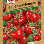 Samenpackung Sperli Bio Cherrytomate mit roten, reifen Tomaten.