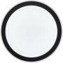 Runde, schwarze Brilliant LED-Deckenleuchte Pederson, 55 cm Durchmesser.
