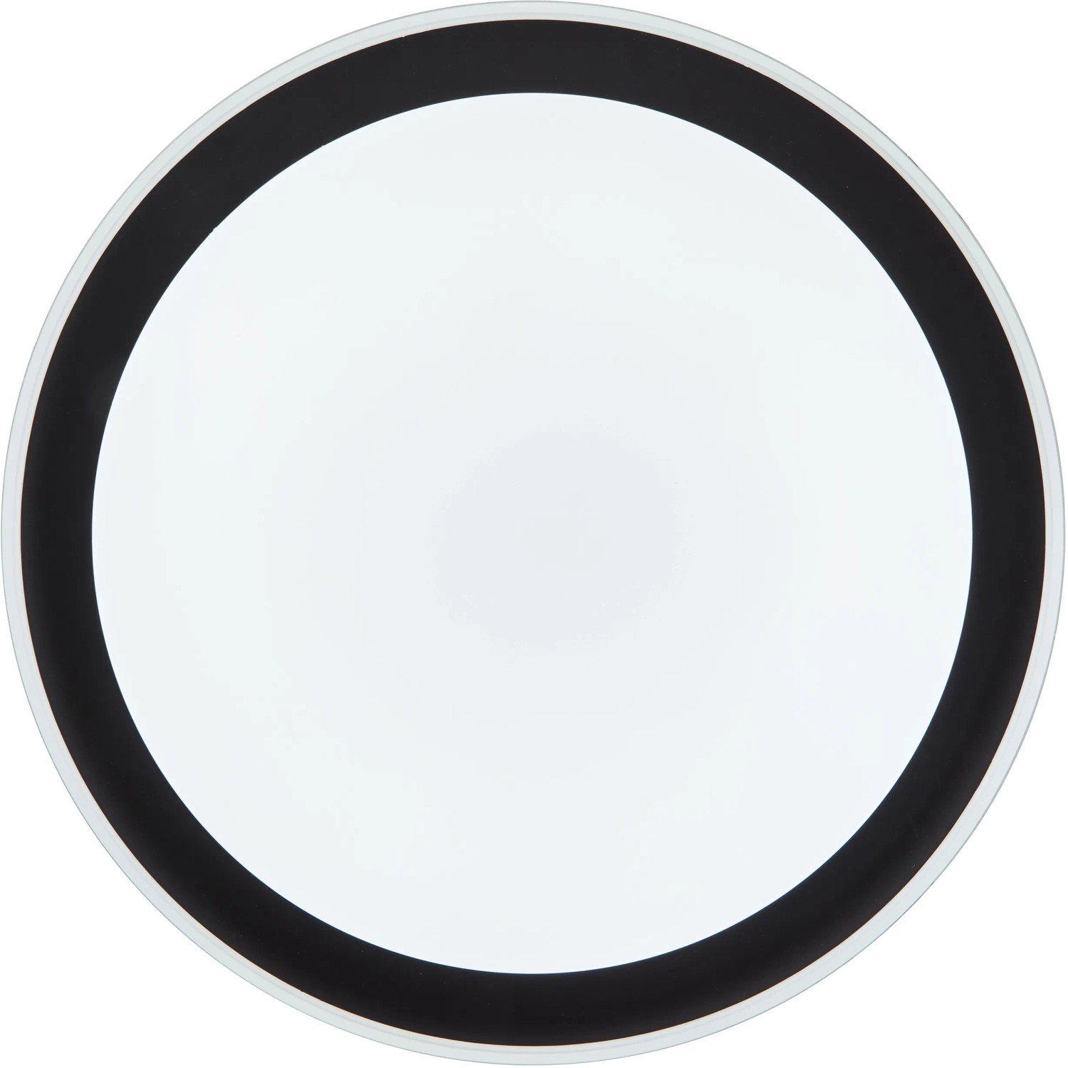 Runde, schwarze Brilliant LED-Deckenleuchte Pederson, 55 cm Durchmesser.