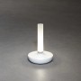 Weiße Konstsmide LED Akku-Vase Biarritz, ø 13,5 cm, Höhe 20,5 cm, für Innen und Außen.