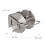 Relaxdays Schlauchtrommel Edelstahl Silber Wandmontierbar 43,5 cm x 43,5 cm x 31,5 cm 3,2 kg_4