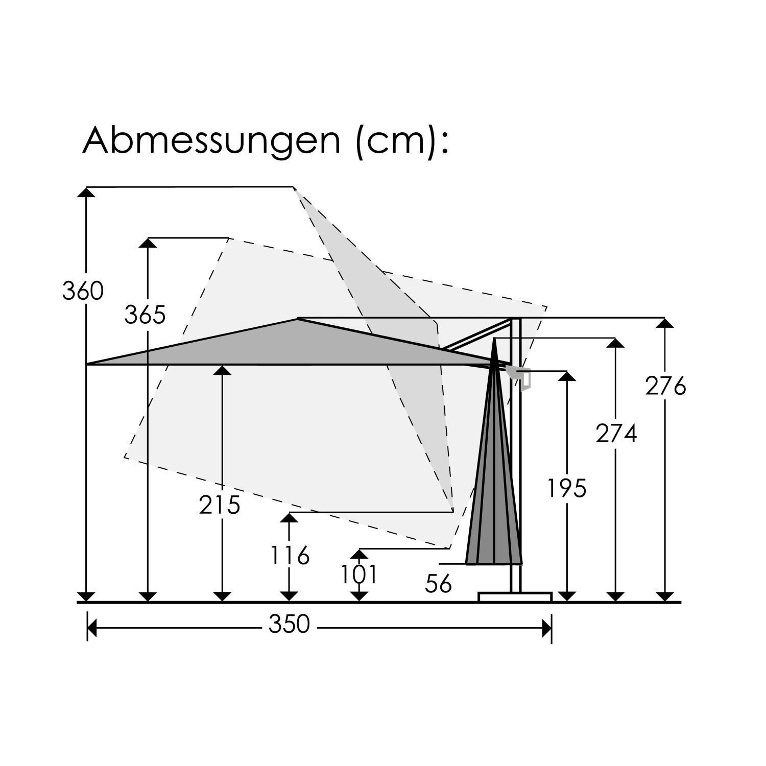 Schneider Ampelschirm Rhodos Twist Comfy 300 cm x 300 cm Greige_7