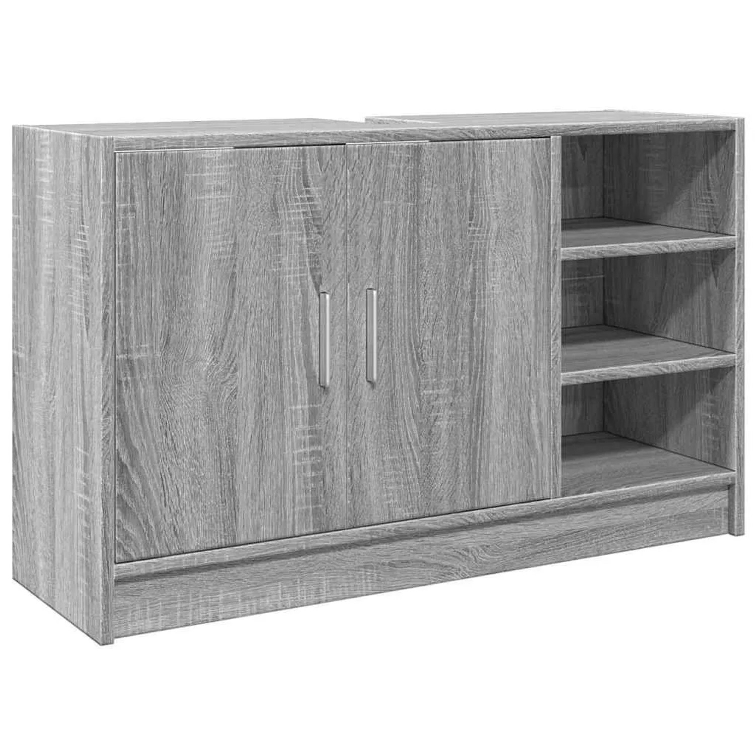 vidaXL Waschbeckenunterschrank Grau Sonoma 90x29x55 cm Holzwerkstoff 848127 günstig online kaufen
