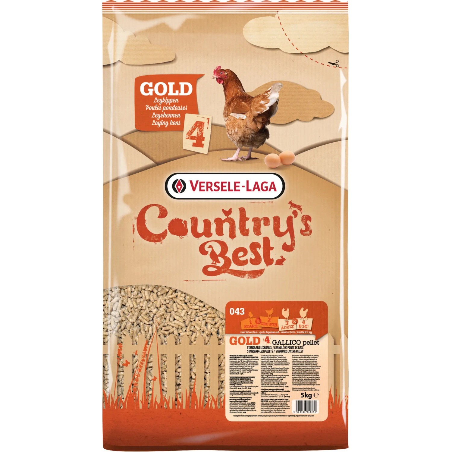 Versele-Laga Country's Best Gold 4 Gallico Pellet 5 kg