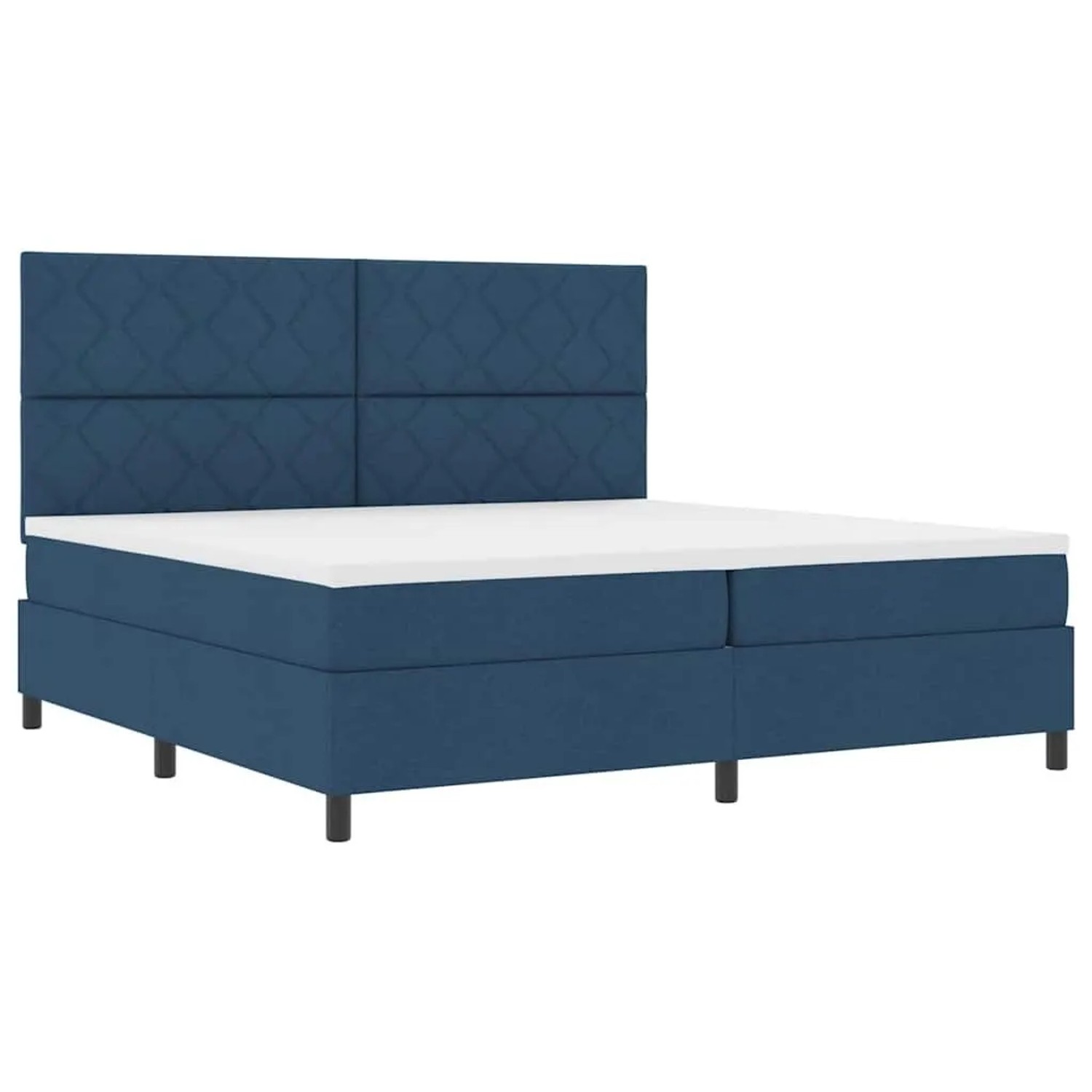 vidaXL Boxspringbett mit Matratze mit Kopfteil Blau 200 x 200 cm Stoff 3339 günstig online kaufen