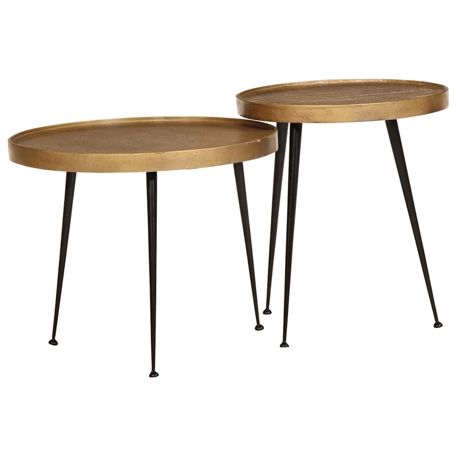 vidaXL Couchtisch 2 Stk Golden Holzwerkstoff 373637 günstig online kaufen