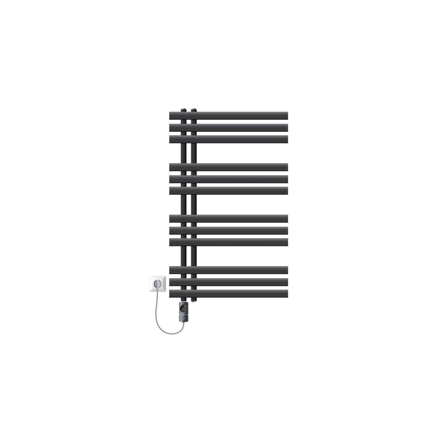 LuxeBath Badheizkörper Iron EM 600x1000mm Anthrazit mit Heizstab 300W Digit günstig online kaufen