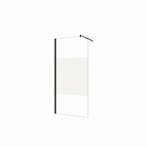 Duschparadies 200cm Wandprofil mit Stabilisierungsstange Stabilisator Ausziehbar 70-120cm Für 6-10mm Glas Walk-in Dusche Glas Seitenwand Schwarz