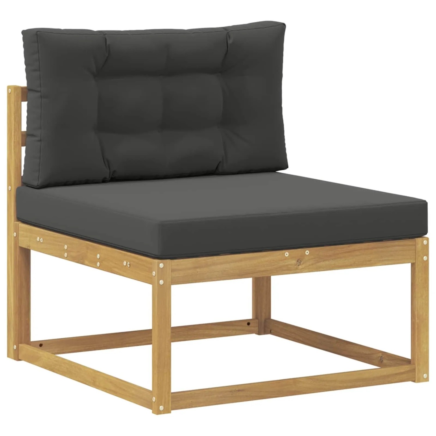 vidaXL Outdoor Mittelsofa Polyester Weiß 901538