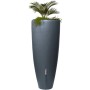 Garantia 2in1 Wasserbehälter 300 l in Grau mit Pflanzschale und montiertem Wasserhahn.