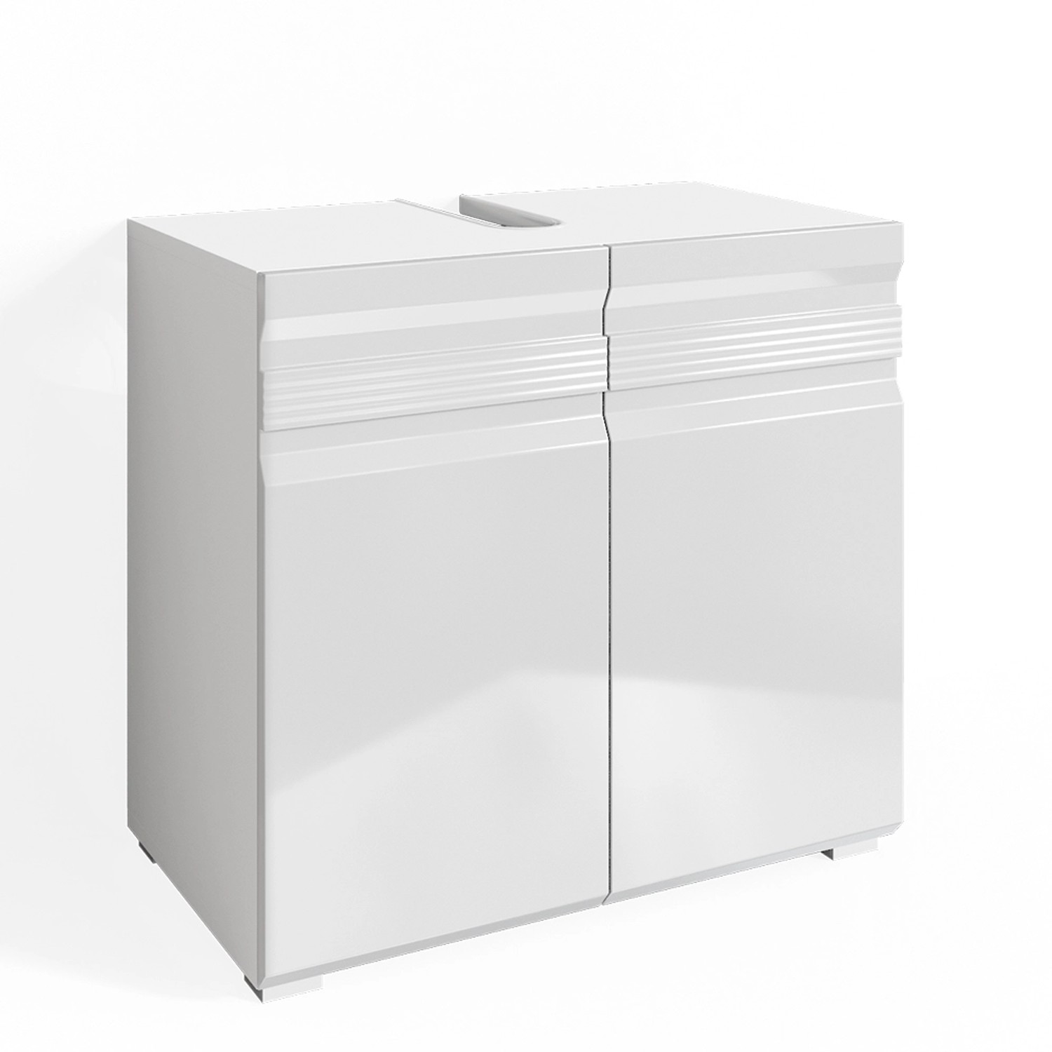 Vicco Waschbeckenunterschrank Freddy Weiß Hochglanz 60 x 56 cm