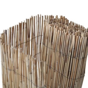 vidaXL Gartenzaun, 500x90 cm, aus Schilf, gerollt und aufgestellt, für Sichtschutz und Gartengestaltung.