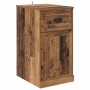 vidaXL Seitenschrank in Altholz-Optik, 40x50x75 cm, mit Schublade und Tür.