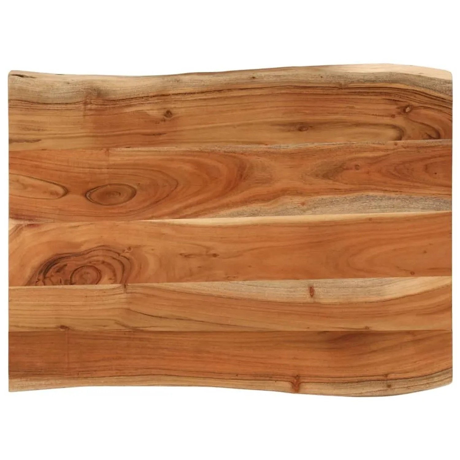 vidaXL Tischplatte 90x60x3,8 cm Rechteckig Massivholz Akazie Baumkante 370645