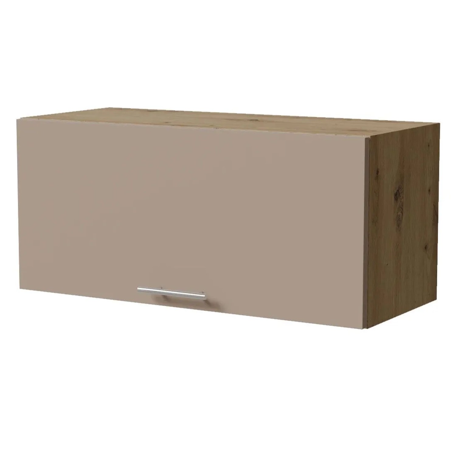 Feldmann-Wohnen Klapphängeschrank Brerra W4B/80 Eiche Artisan / RAL 1019 graubeige Matt 80 / 32,5 / 36cm mit Gasdruckdäm...