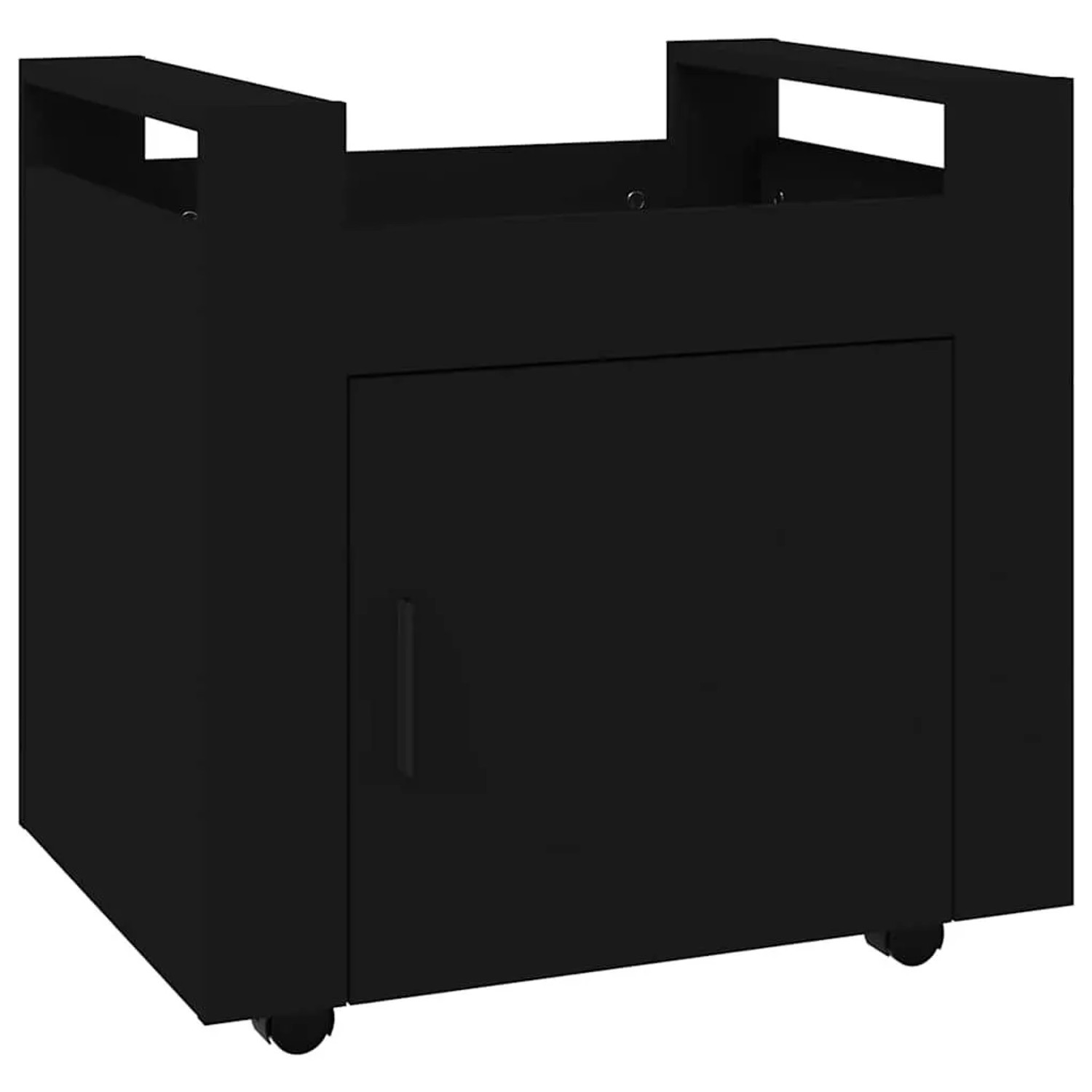 vidaXL Bürowagen Schwarz 60x45x60 cm Holzwerkstoff 816609