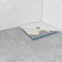 Befliesbares Aurlane Showerboard 90x90 cm mit Ablauf, ideal für bodengleiche Dusche.