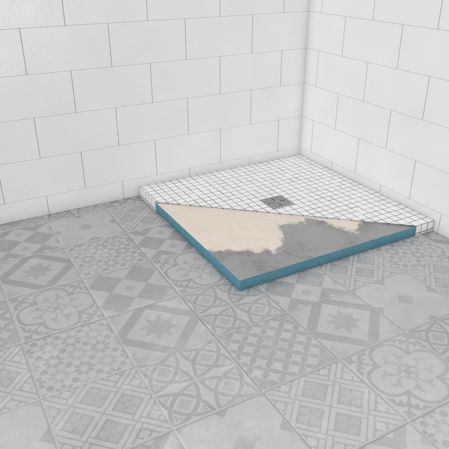 Aurlane befliesbares Showerboard 90 x 90