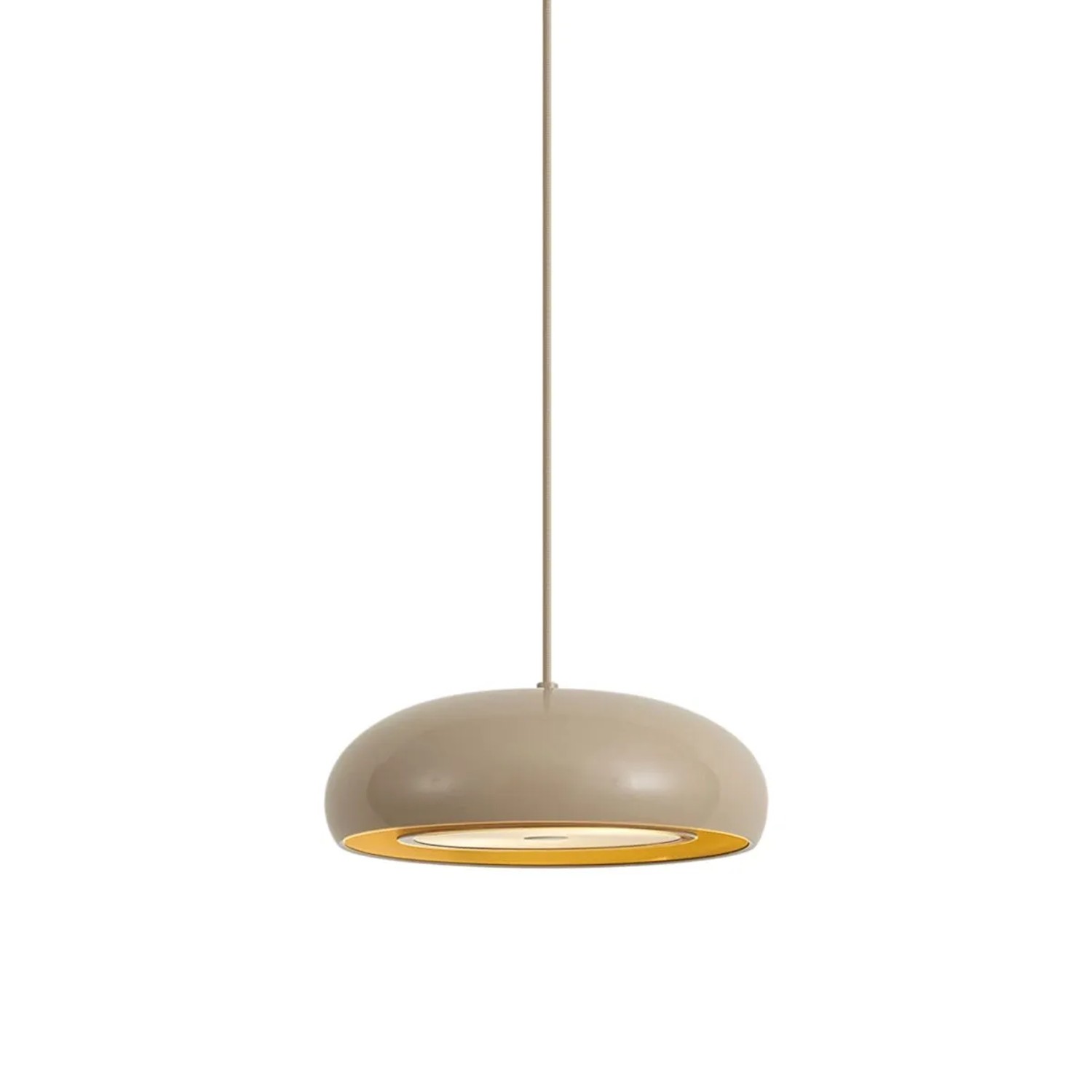 QAZQA Retro Pendelleuchte Taupe mit Metallschirm 2 Flammig Macaron