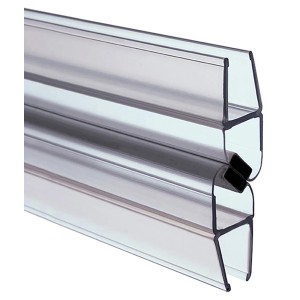 Schulte Magnetprofil 45° für Dusche, 8mm Glas, 180° Schließwinkel, vertikale Montage.