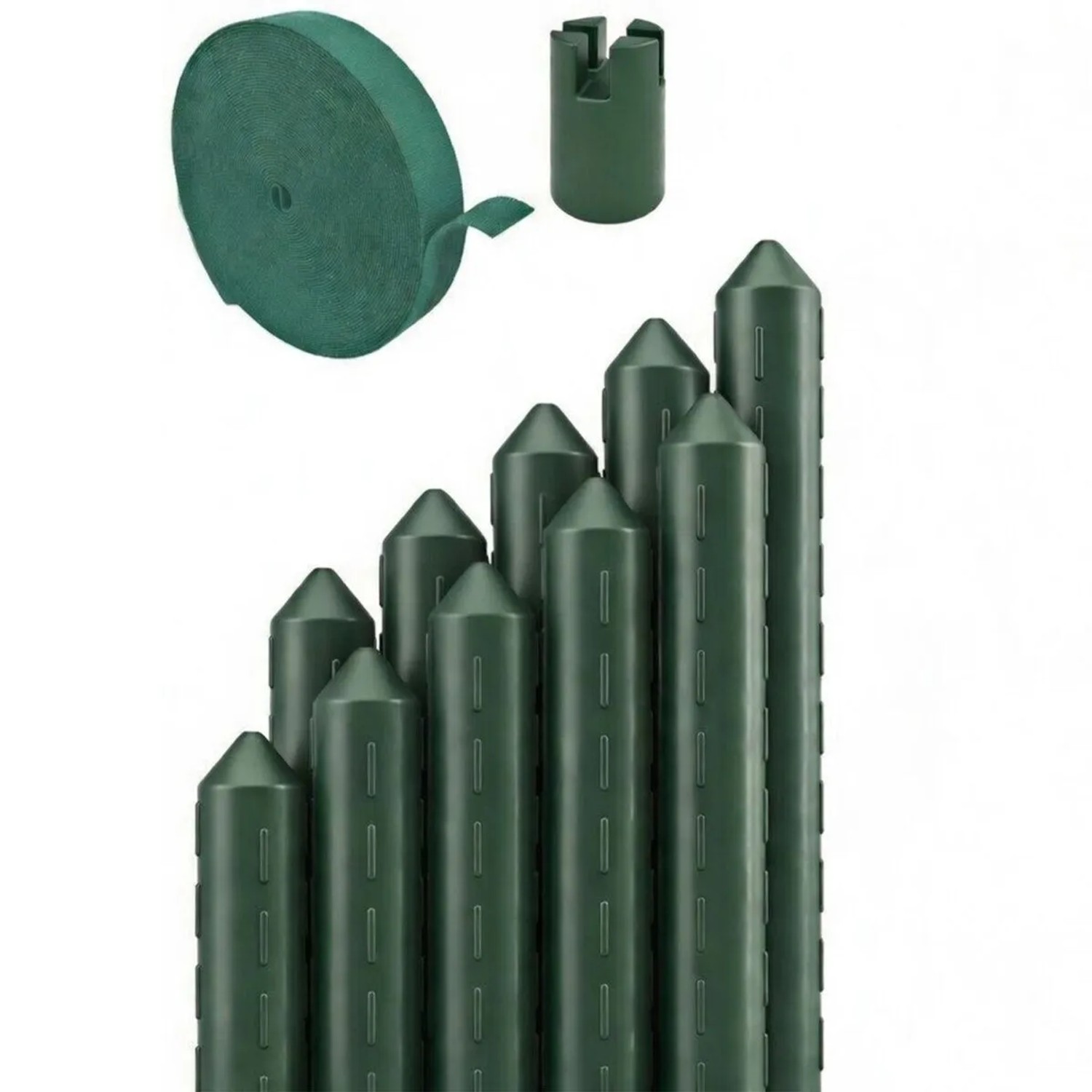 TTL GARDEN Rankstäbe 90cm 16mm 10er Set Stahlkern Kunststoffbeschichtet Pflanzstäbe Rankhilfe Garten Gewächshaus