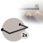 ML-Design 2er Set Wand-Kleiderstange, rechteckig, 30x60cm, schwarz, Stahl.