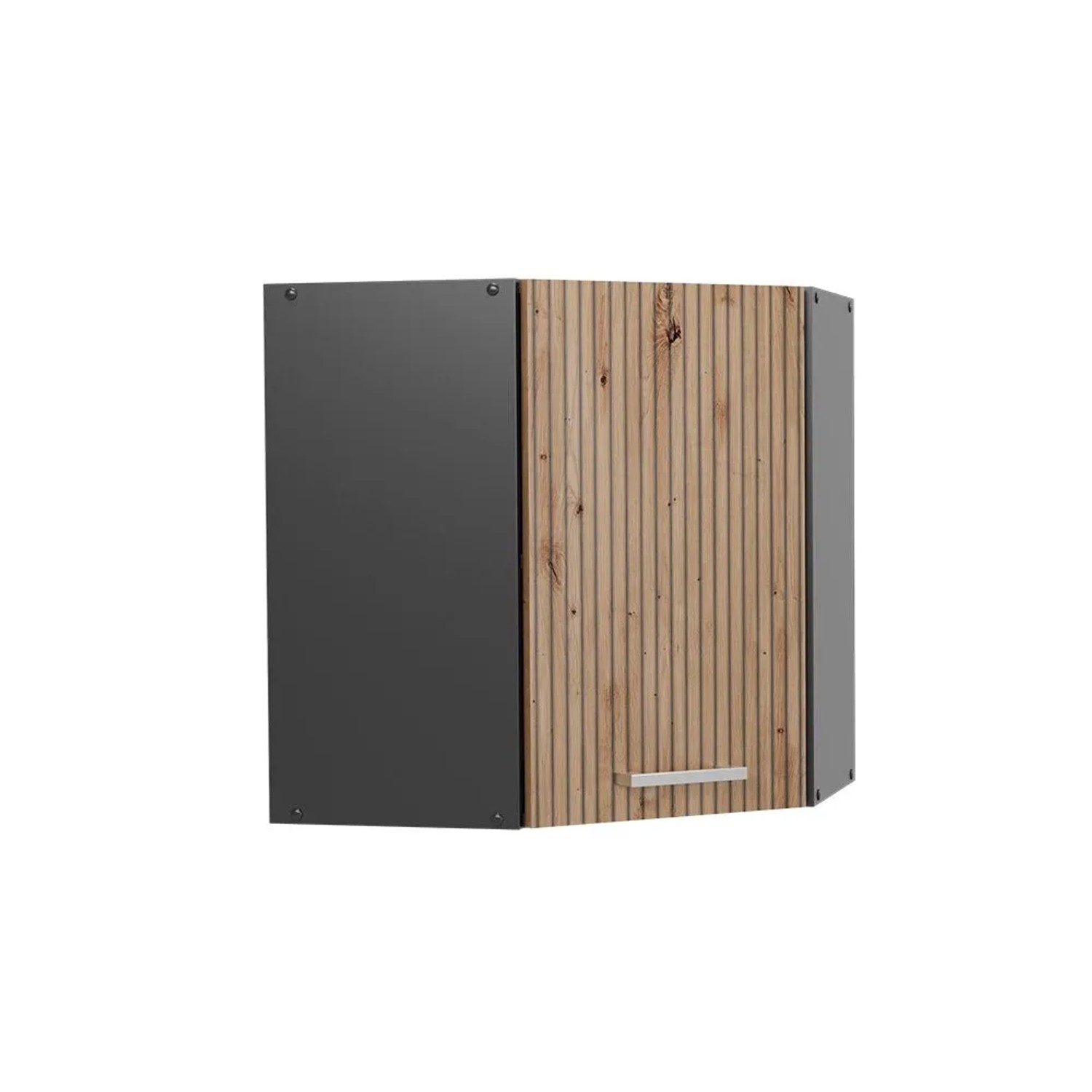 Vicco Eckhängeschrank R-Line Küchen-Eckschrank Artisan-Eiche Anthrazit 57 cm