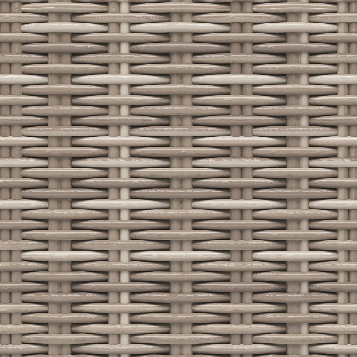 Detailaufnahme des hellgrauen Polyrattan-Geflechts der Olea Mini Balkonmöbel.