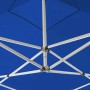 Detailaufnahme des blauen vidaXL Partyzelts (2x2m) mit Aluminiumrahmen. Ideal für Gartenpartys und Sonnenschutz.