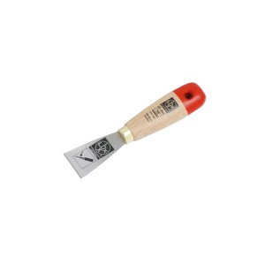 LUX Glasschaber 3,5 cm mit Holzgriff zum Entfernen von Farbe auf Glas.