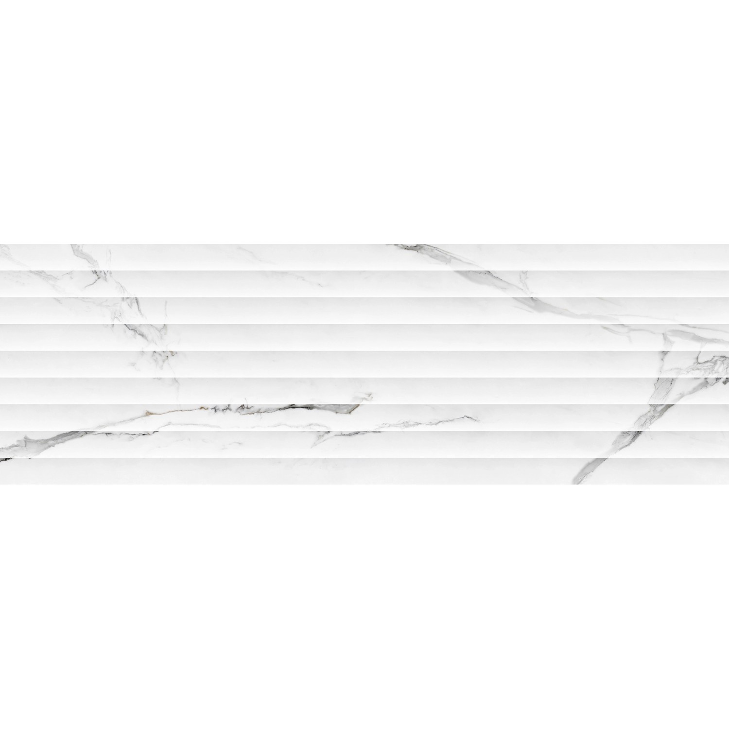 Wandfliese Dekor Cellini Glasiert Weiß Matt Rektifiziert 33,3 cm x 100 cm