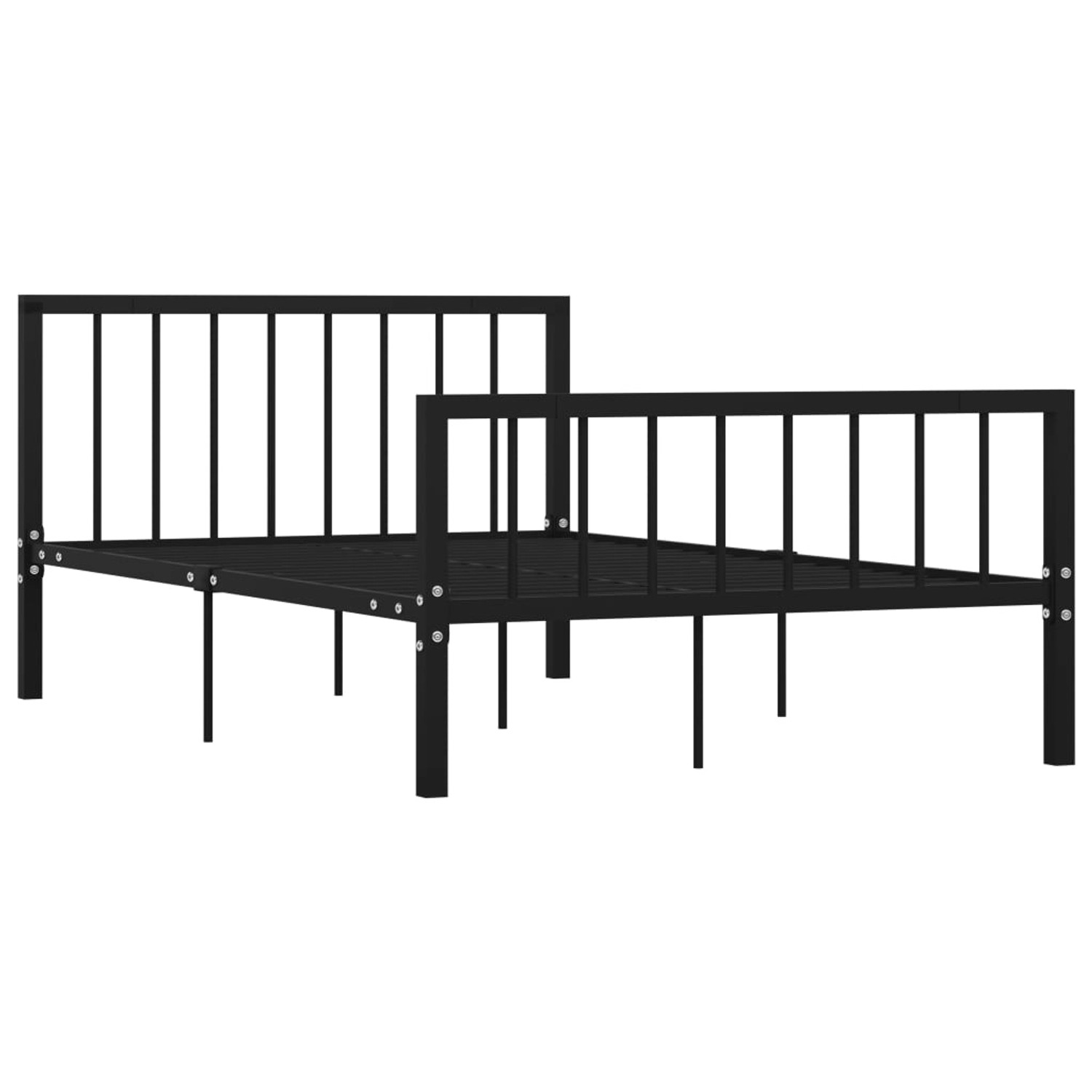 vidaXL Bettgestell Schwarz Metall 120x200 cm Modell 4618339 günstig online kaufen