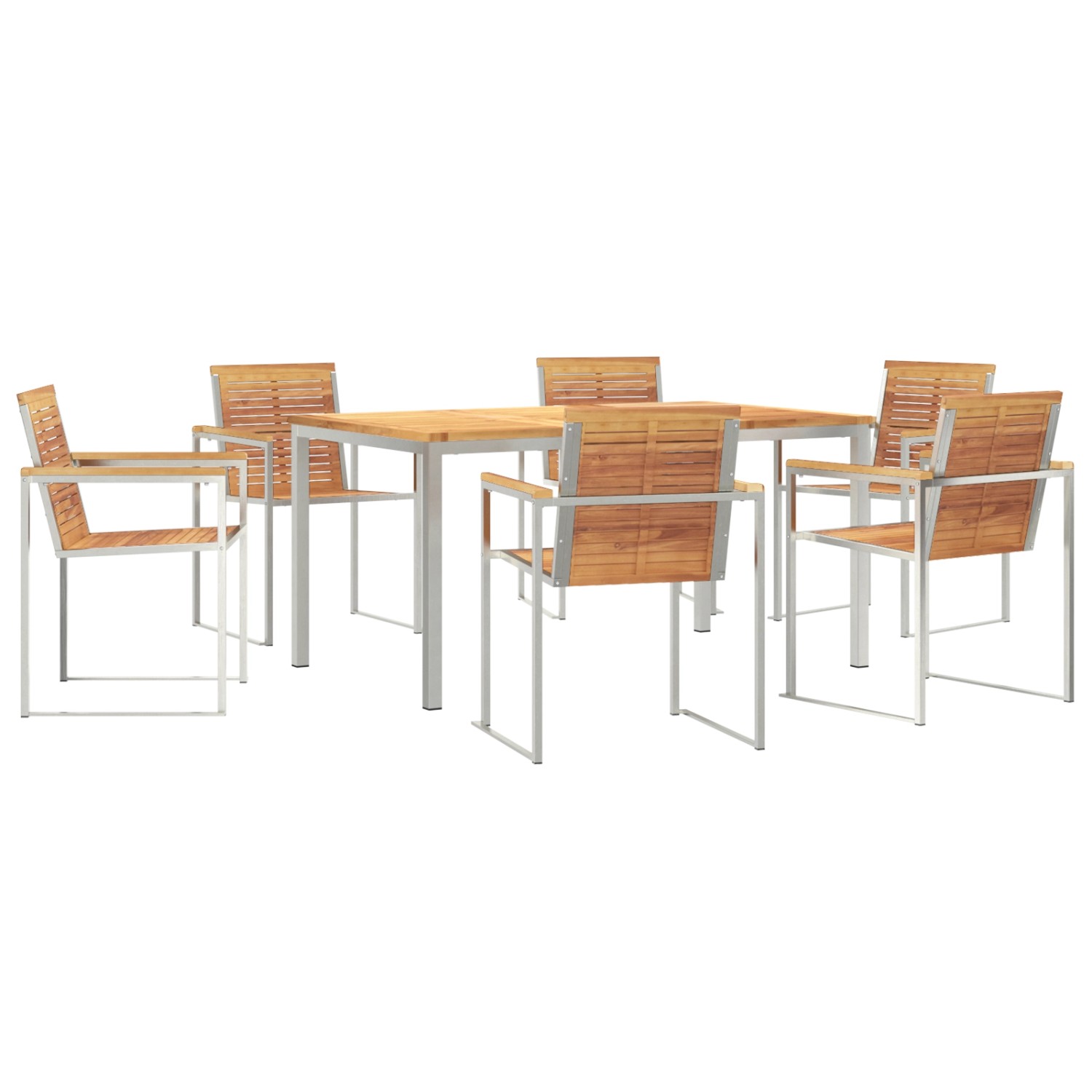 vidaXL 7-Teilige Garten Essgruppe Massivholz Teak 3334824 günstig online kaufen
